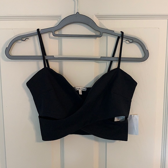 Charlotte Russe Tops - Charlotte Russe medium black cropped top/bralette